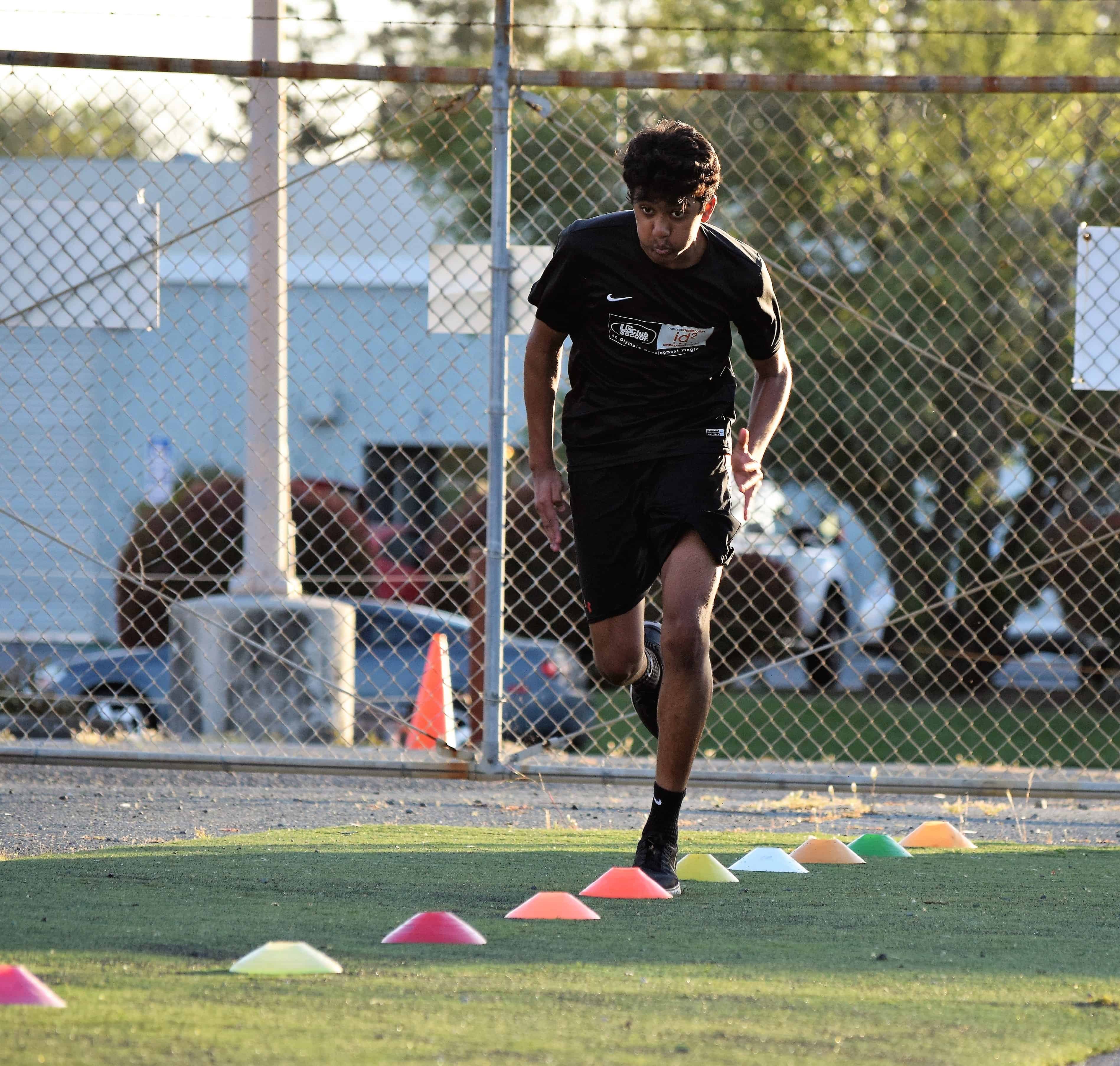 boys soccer training